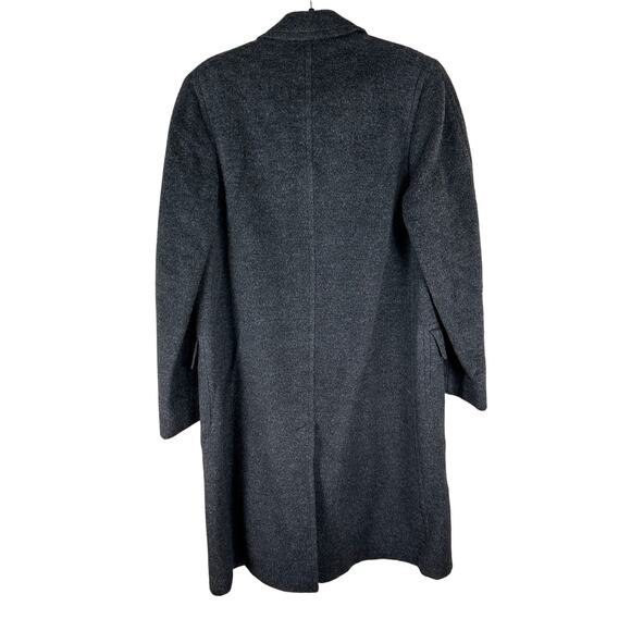 Vintage Hyde Park Clothes Alpaca Blend Wool Overcoat Gray 43L USA Union Made - Picture 2 of 9